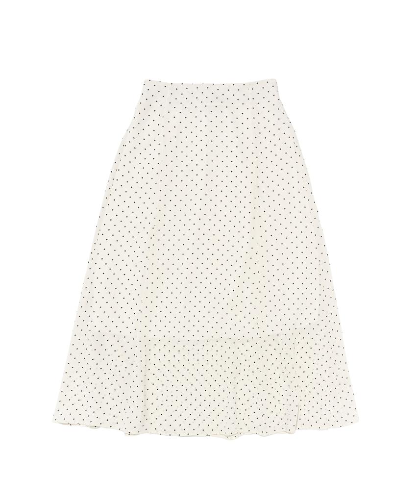 CARGOBROS FOR WOMAN Dot Satin Midi Skirt (Ivory)