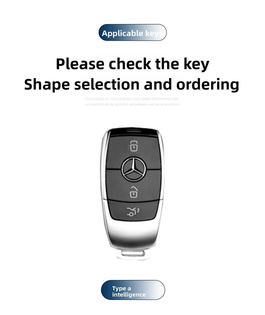 RPO5 Car Key Case Cover for Mercedes Benz E C S GLC Class E200 E400 E63 W213 S550 S560 C260 A200 Key Shell Protector