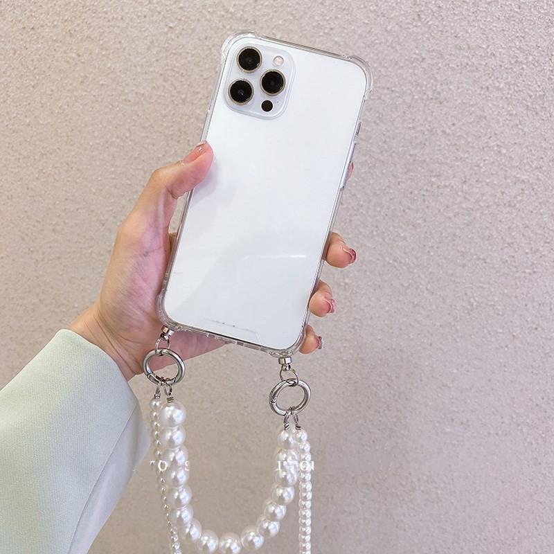 

Pearl Chain Crossbody Lanyard Necklace Case for POCO M4 Pro 4G 5G X4 Pro F4 GT Xiaomi Mi 12 X 11T 10T 11 Lite Redmi Note 11 10 for Mi 12 Pro&Case and lanyard