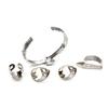 Metall Tumme Finger Gitarrplektrum Fingerskydd Öppen Design Fingerplektrum Plektrum med Örn Manschettarmband Hållbart