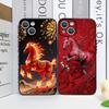 Fashion Chinese-Style Red Horse Print Phone Case for iPhone 17 16 12 11 14 13 15 Pro Max 13 Mini X XS MAX XR 7 8 Plus Soft Cover