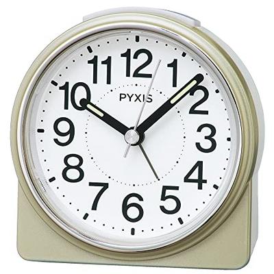 Wecker Tischuhr Analog Licht Goldene Perle 89 x 86 x 47mm PYXIS NR451G