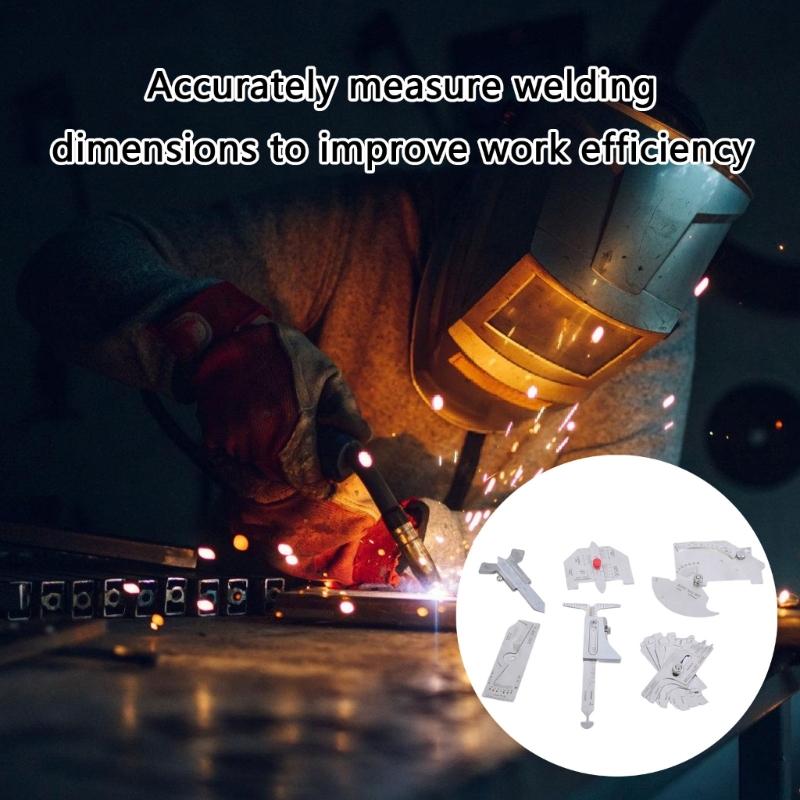 6pcs Welding Gauges Set Welding Inspection Gauges set for Precise Measurement in Shipbuilding & Mechanical industry 