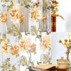 1PC Romantic Flowers Tulle Curtain Newest Burnt-out Printing Craft Sheer Window Curtain For Living Room Bedroom Lozujoju Home Decor