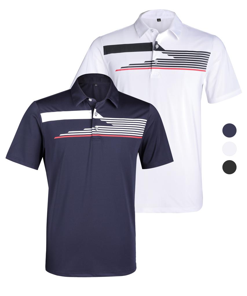 EXTRASPORTY Summer Swing Men'S Cooling Collared Short Sleeve T-Shirt 3 Colors