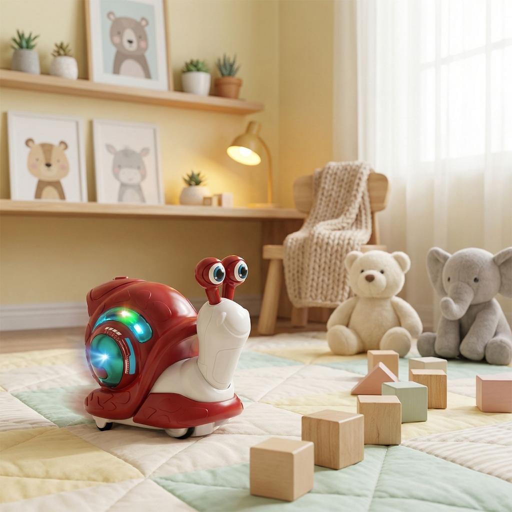Electric Omnidirectional Crawling Toy With Lights And Spray Function For Children