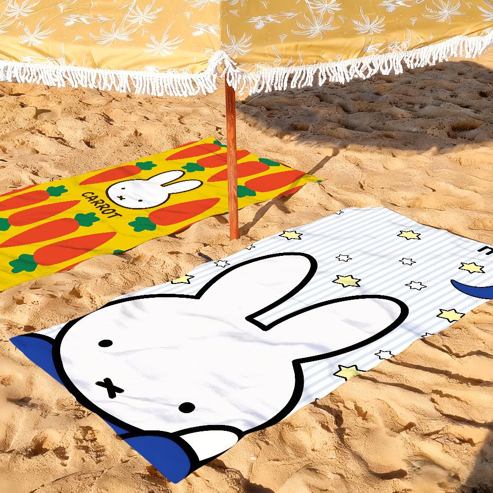 Cartoon Cute M-Miffy Towel Drying Bath Towel Applicable To Light Swimming Camping Yoga Beach Out
