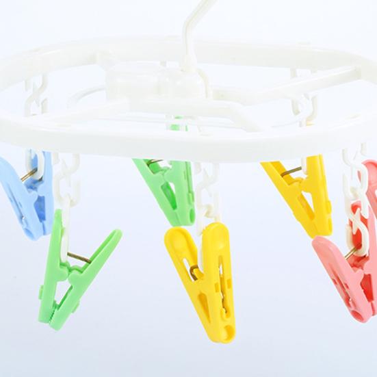 Clips Drip Hanger Oval Shape Moisture-proof Plastic Rotating Hooks Underwear Drying Rack Household Supplies