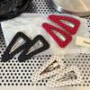 Korean Style Polka Dot Plaid Hair Snap Clip - Versatile Triangle BB Clip & Side Clip Accessories for Women