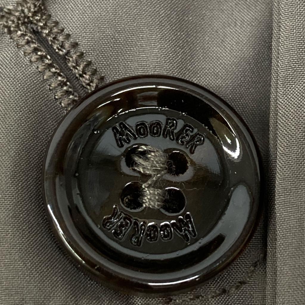 MOORER Brown PREZ-STP Hooded Single Trench Coat Spring Coat coat 46 BrownUsed