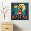 DIY Diamond Painting Canvas Pumpkin Skeleton Moon Pattern 5D Rhinestone Art Kit for Home Wall Decor Crafting Hobby Gift Set