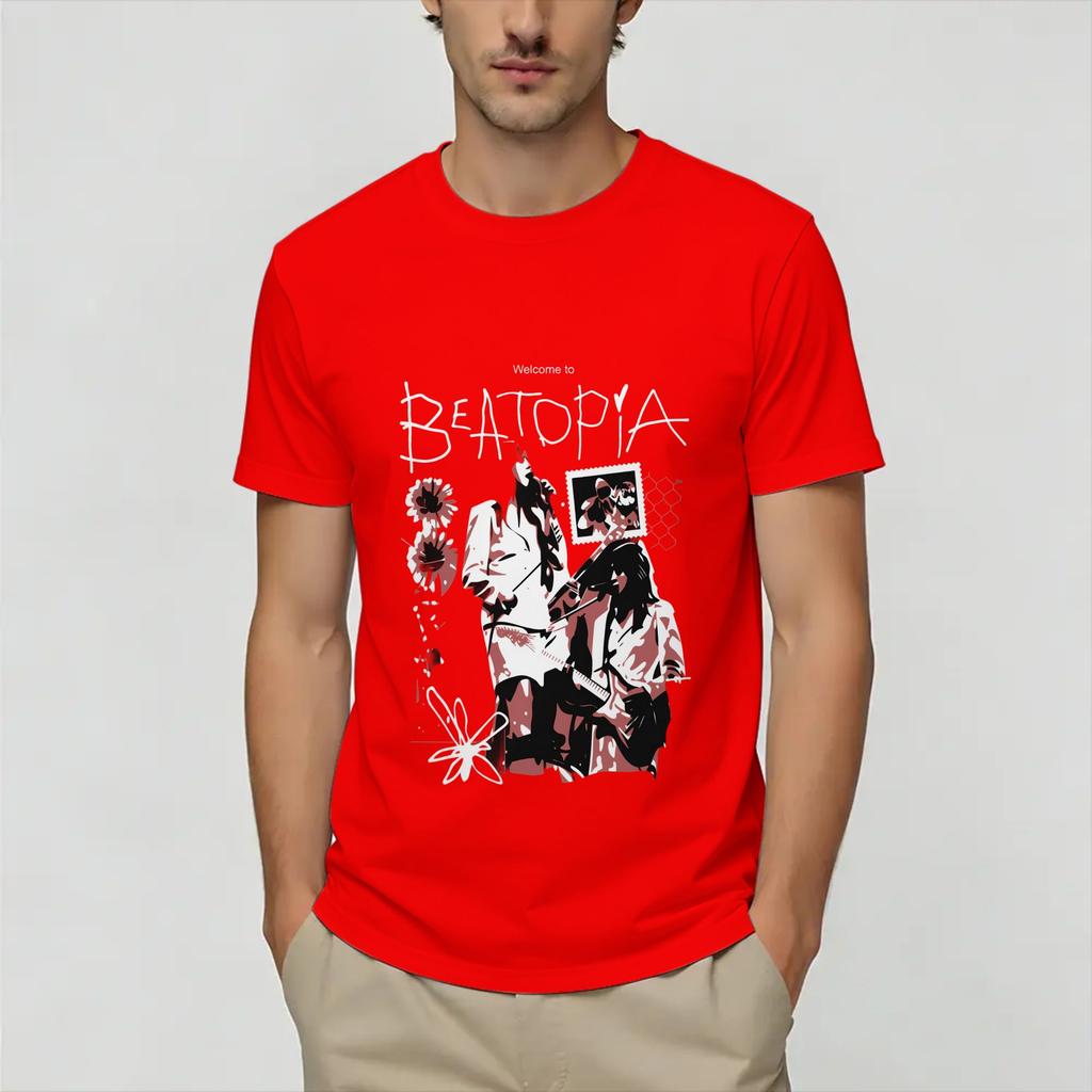 Vintage TShirt Beach Beabadoobees Vintage Trending TShirts 100 Cotton Tee Shirt Y2K Classic Pattern Short Sleeve Tops