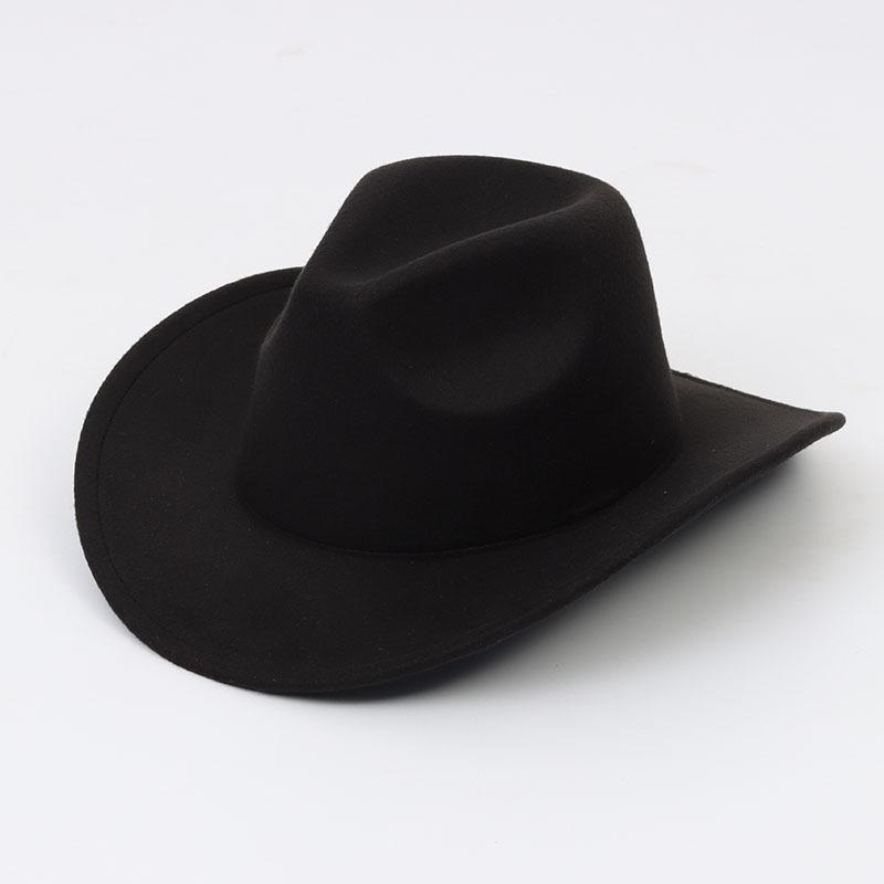 Einfarbiger Filz-Fedora-Hut Britischer Retro-Stil Unisex Flacher Rand Gentleman Flache Krone