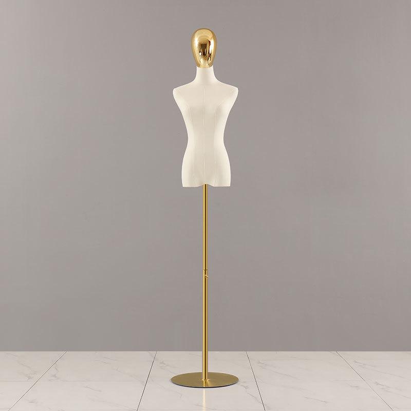 Korean Style Electroplated Female Torso Mannequin for Clothing Display