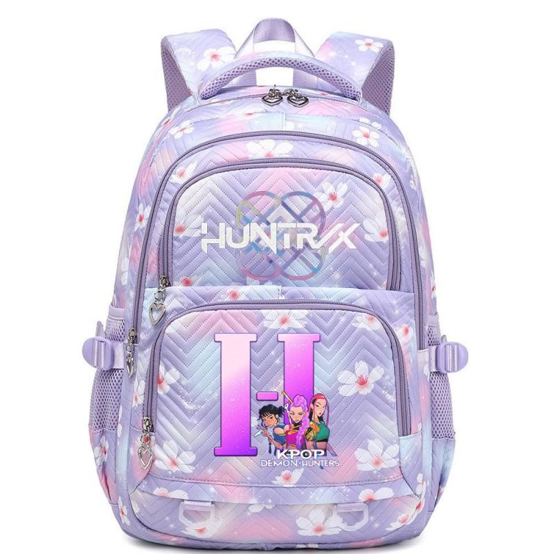 K-Pop Anime Style Unisex Large Capacity Backpack 20-35L Nylon School Bag With Arc Shoulder Straps Daily Use