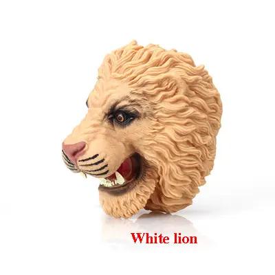 Soft Vinyl Rubber Animal Head Hand Puppet Figure Toys Gloves Model Gift Dinosaur Hand Puppet Toys For Halloween dress up