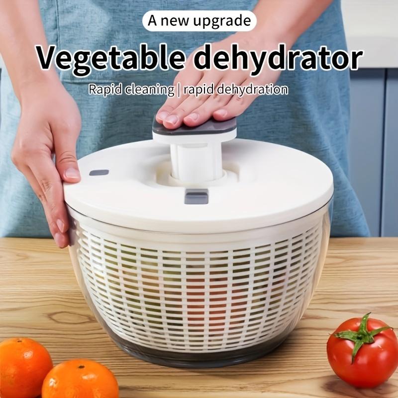 Easy-to-Use Manual Vegetable & Fruit Spinner - Quick Dry Salad Dehydrator with Flip-Top LidKitchen Gadget for Efficient Drying of Veggies & Fruits