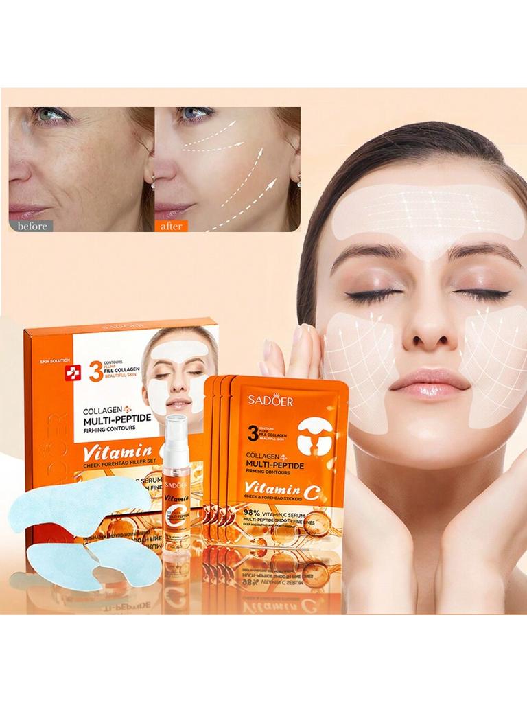 5Pcs Set Vitamin Cheek Forehead Filler Set Fill And Lighten Fine Lines In Skin Firms The Skin Improv