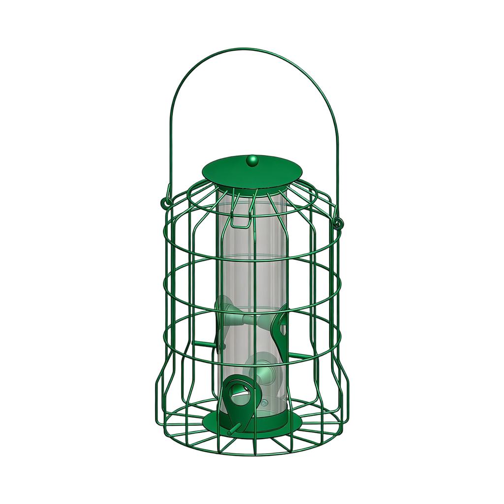 Squirrel-Resistant Hanging Metal Bird Feeder – Outdoor Yard Wild Bird Feeder With Easy Refill & Clean Design