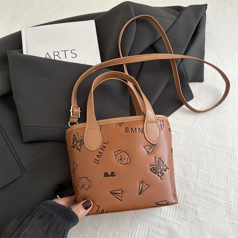 Today's Popular Textured Small Bags, Spring and Summer New Versatile Messenger Bags, Portable Mini Bucket Bags