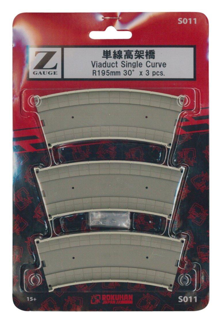 

Rokuhan Z gauge S011 single track viaduct degree 3 pieces R195-30