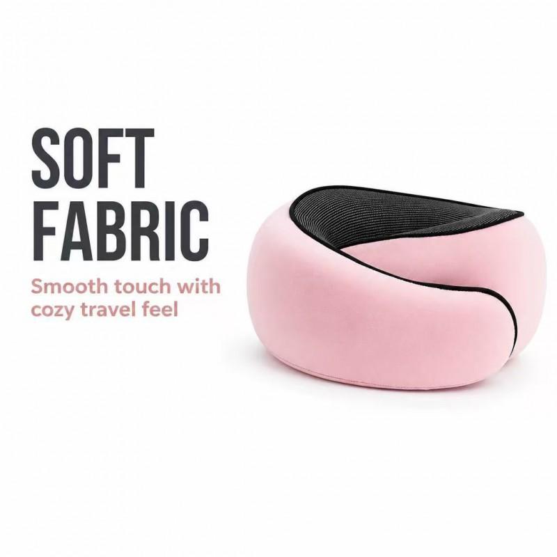 Memory Foam Travel Neck Pillow U-Shaped Airplane Sleep Office Car Use Portable Foldable With Carry Pouch