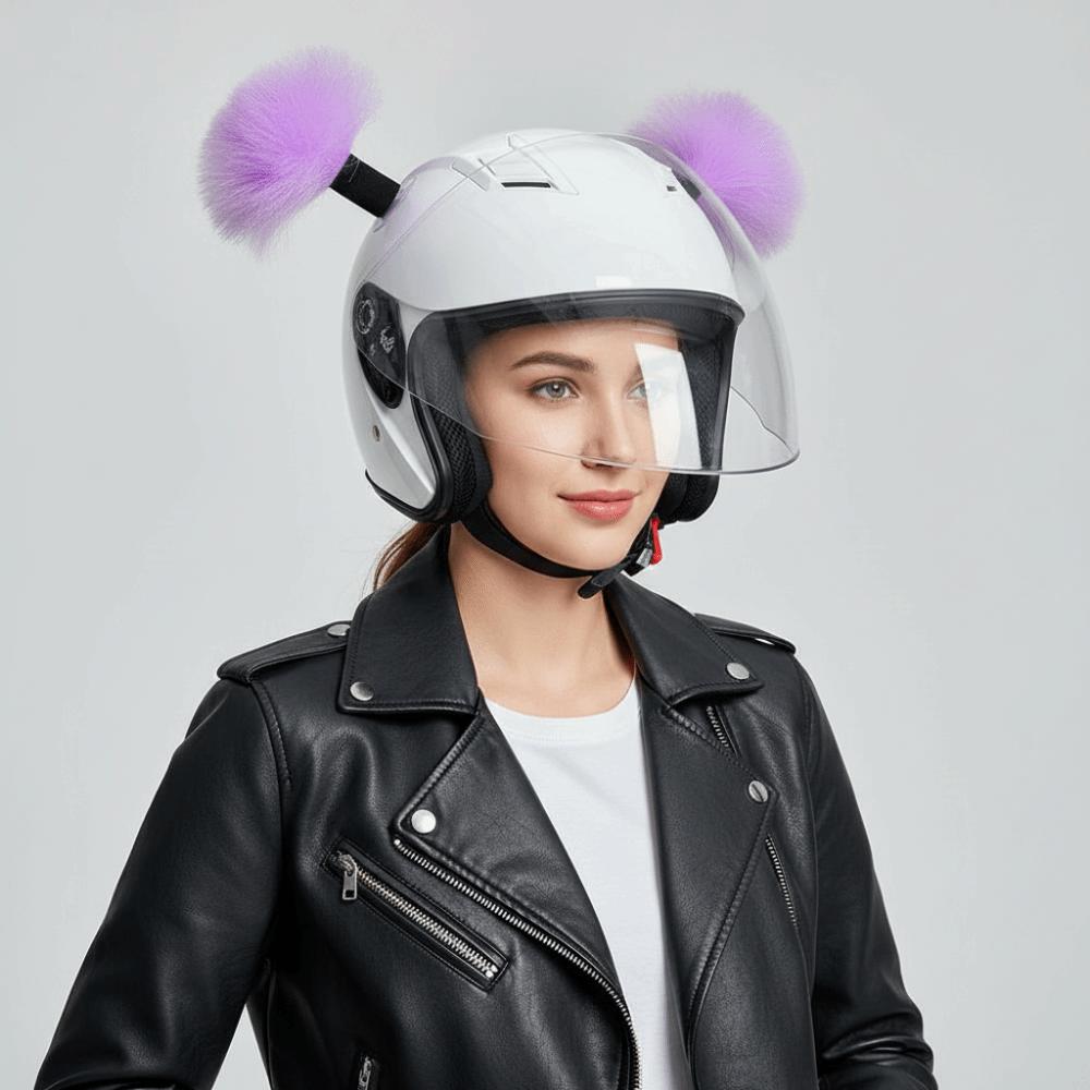 2 Stück/Set Selbstklebende Motorradhelm-Zöpfe Motorradhelm Krieger-Zopf für Motorrad