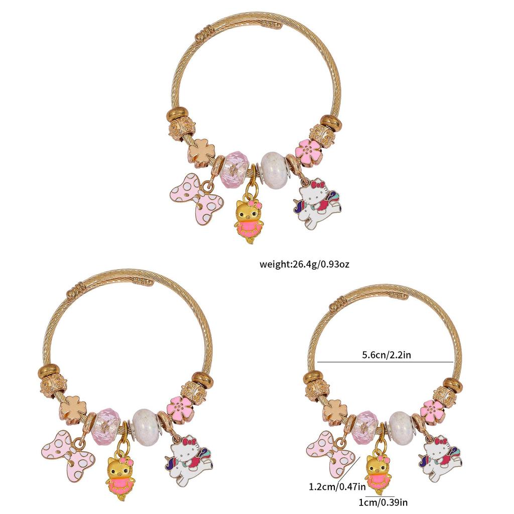 Braccialetto in Lega Hello Kitty con Finitura Galvanica per Donne e Uomini Regalo