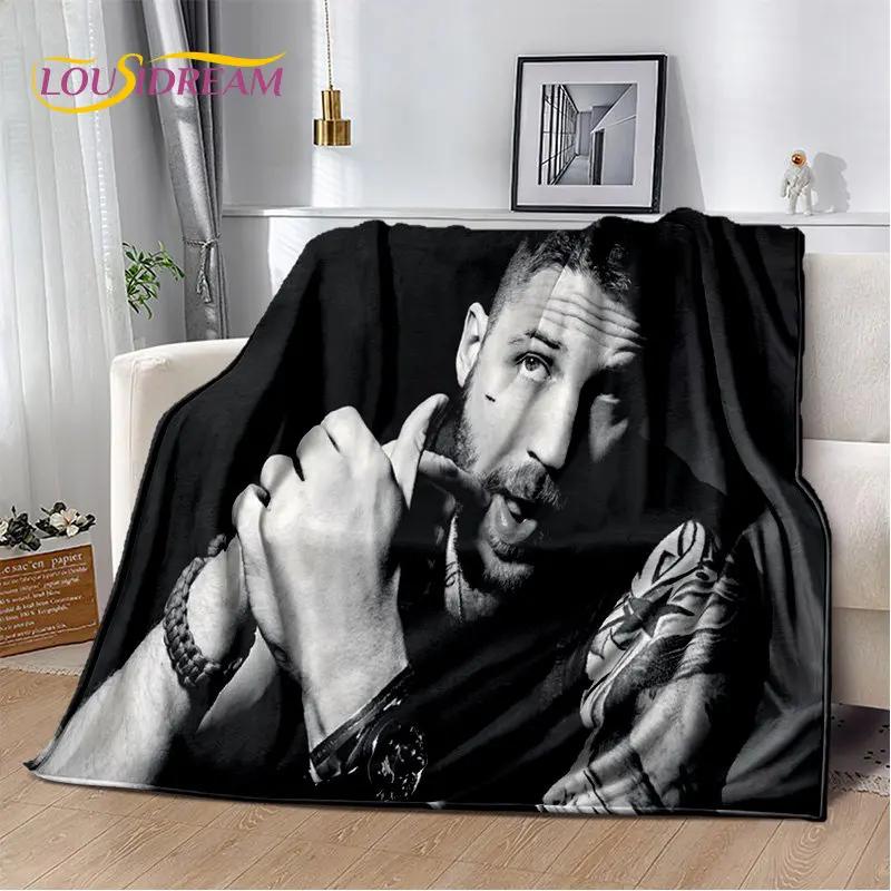 3D Printing Tom Hardy Actor Star Soft Plush Blanket,Flannel Blanket Throw Blanket for Living Room Bedroom Bed Sofa Picnic Cover