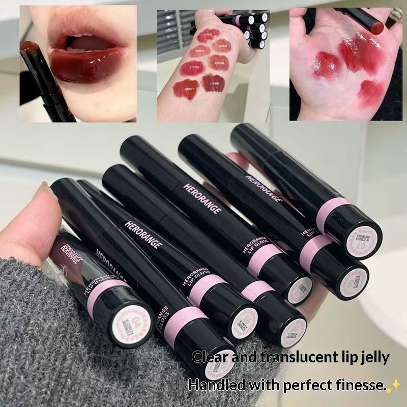 Spiegelglas Gelee Fester Lipgloss Pfirsich Lippenstift Feuchtigkeitsspendender Klarer Wasser Lipgloss Feuchtigkeitsspendender Lip Tint Make-up Koreanische Kosmetik