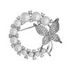 Ladies Butterfly Brooch Pin Rhinestone Faux Pearl Butterfly Brooch Lapel Brooch Pin