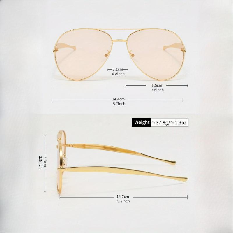 Ladies' Metal Full Frame Pilot Frame Retro Elegant Fashionable Glasses Suitable for Gatherings School Shopping Daily Leisure