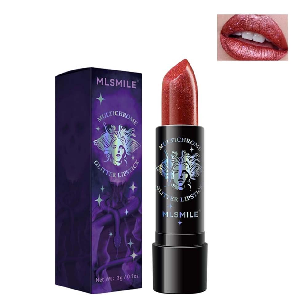 FOMIX Non-Stick Cup Lipstick, Metallic Shine Lipstick, Diamond Glitter Matte Lipstick, Moisturizing and Nourishing Formula, Additive-Free & Vegan,