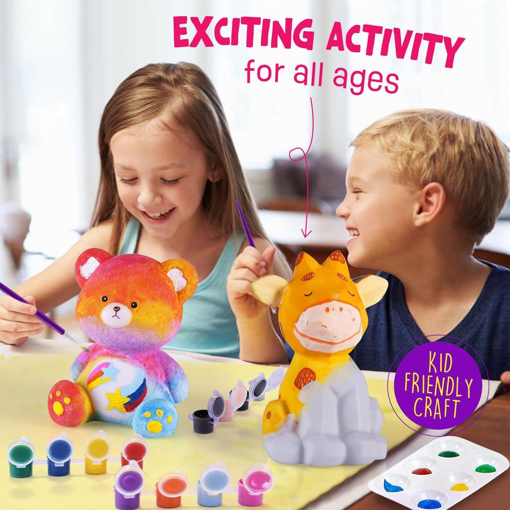 DIY Bear-Shaped Lamp, 3D Kids' Night Light, Craft Kit for Children Aged 4–12