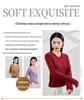 2025 Autumn/Winter Women's V-neck Slimming Cashmere Sweater - Versatile Solid Knit Base Layer