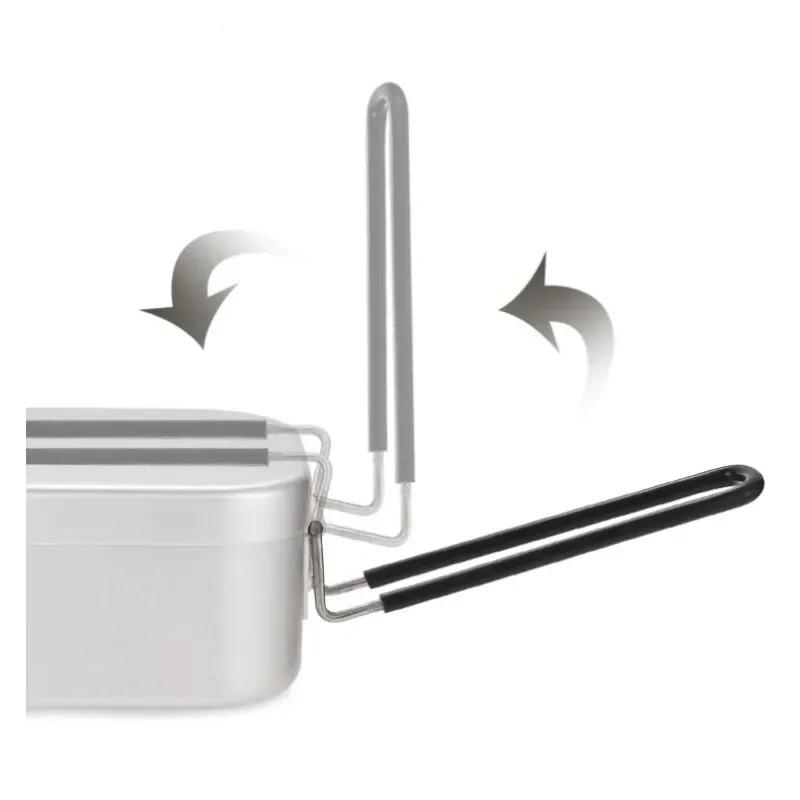 800/1400ML Aluminium Lunchboxen Reise Camping Geschirr Essgeschirr Outdoor Picknick Touristen Schüssel Geschirr Bento Wanderzubehör