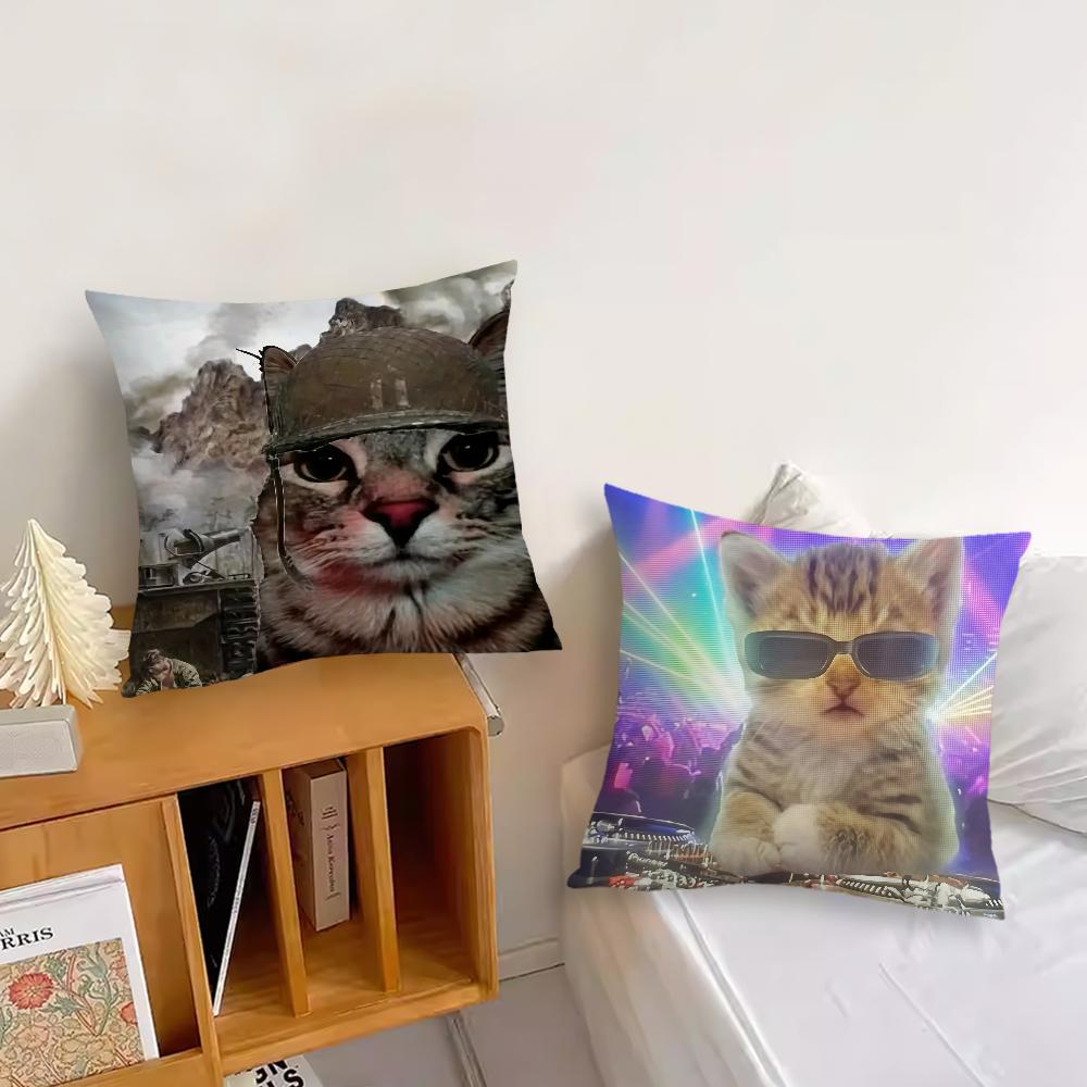 Meme Rosa Schleife Katzen Lustiger Kissenbezug Kissenbezug Dekoration Zimmer Zuhause Sofa Wohnzimmer Büro Auto Nordische Schlichtheit