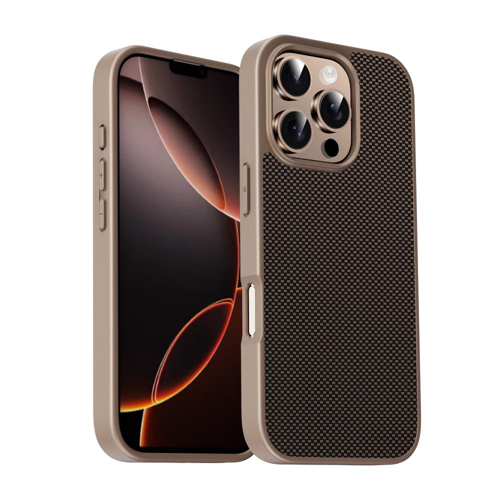 

Shockproof Matte Phone Case For iPhone 17 16 14 11 12 13 15 Pro Max Air 17Pro16Pro Kevlar Carbon Fibre Pattern Back Cover For iPhone 14 Pro