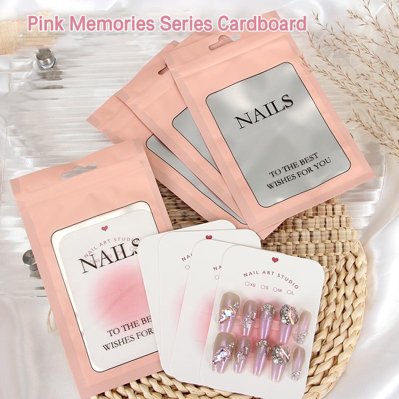 10Pcs Nail Display Fake Nails Card Decoration Storage Package For Press On Nails Jewelry Display Photograph Props Nail Salon