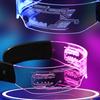 LED-briller 7 farger 12 moduser Cyberpunk briller Blinkende lysende briller for Halloween Cosplay-fest Bar