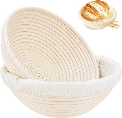 Banneton Bread Proofing Basket 9 Inch Sourdough Proofing Basket Round Proofing Bowls Handmade Rattan Baskets and Liners