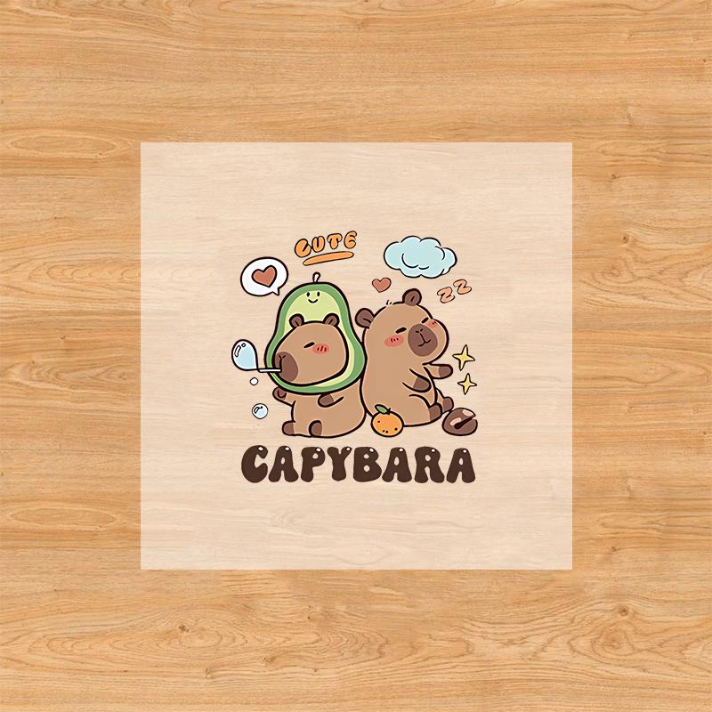 Capybaras Child Short Sleeve Tshirt Cute Cartoon Capibara Print Cotton Tops Girls Kawaii Summer Casual Tees Kids Birthday Gifts 100