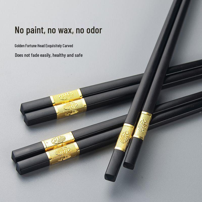 High-Grade Alloy Chopsticks - Anti-Mildew, Durable Family & Restaurant Tableware Set