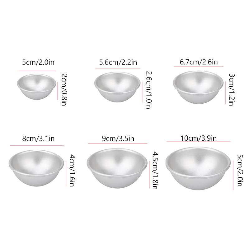 Practical Daifuku Dessert Bomb Mold Pan Tin Baking Cake Pastry Mould Snowball Mochi Mold 3D Aluminum Ball