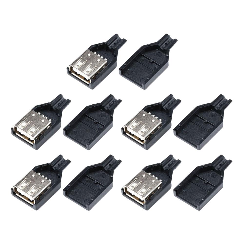 USB Female Socket Shell USB 2.0 5V Mobile Female Socket