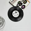 Einfache rutschfeste Vinyl-Schallplatten-Stil Platzsets - Hitzebeständige runde Untersetzer
