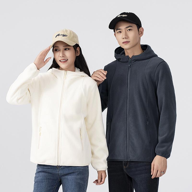 Thickened Austrian fleece fleece fleece jacket, new outdoor autumn and winter cold-proof, comfortable and warm hooded fleece liner jacket