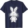Funny Fluffy Bunny with Wild Fur Cute Rabbit Art Tee T-Shirt