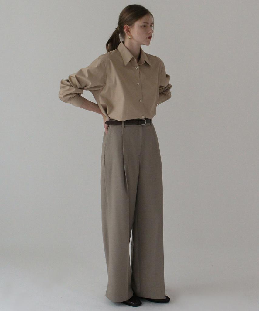 Keullaepeu Side-Banded Wide Pants_Beige