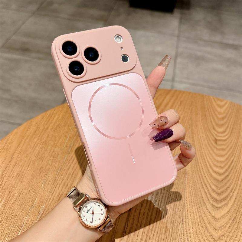 Luxury For Magsafe Phone Case For iPhone 17 Air 16 15 14 13 Pro Max Magnetic Wireless Charging Shockproof Matte Bumper Cover